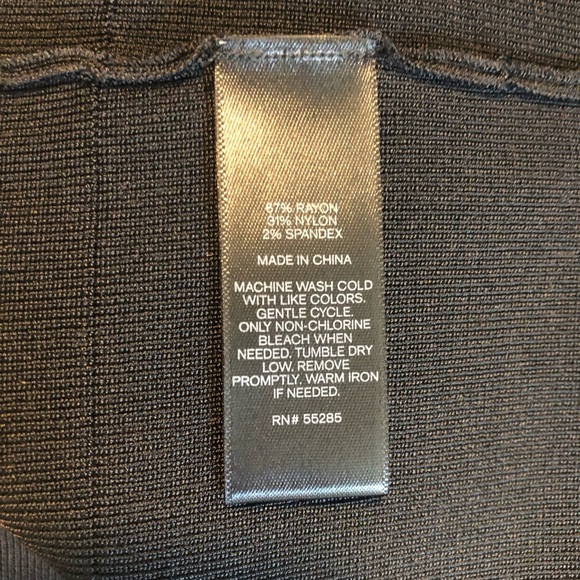 Express Bandage Sundress Black Gray Wide Strap Fitted Sexy - Picture 9 of 10